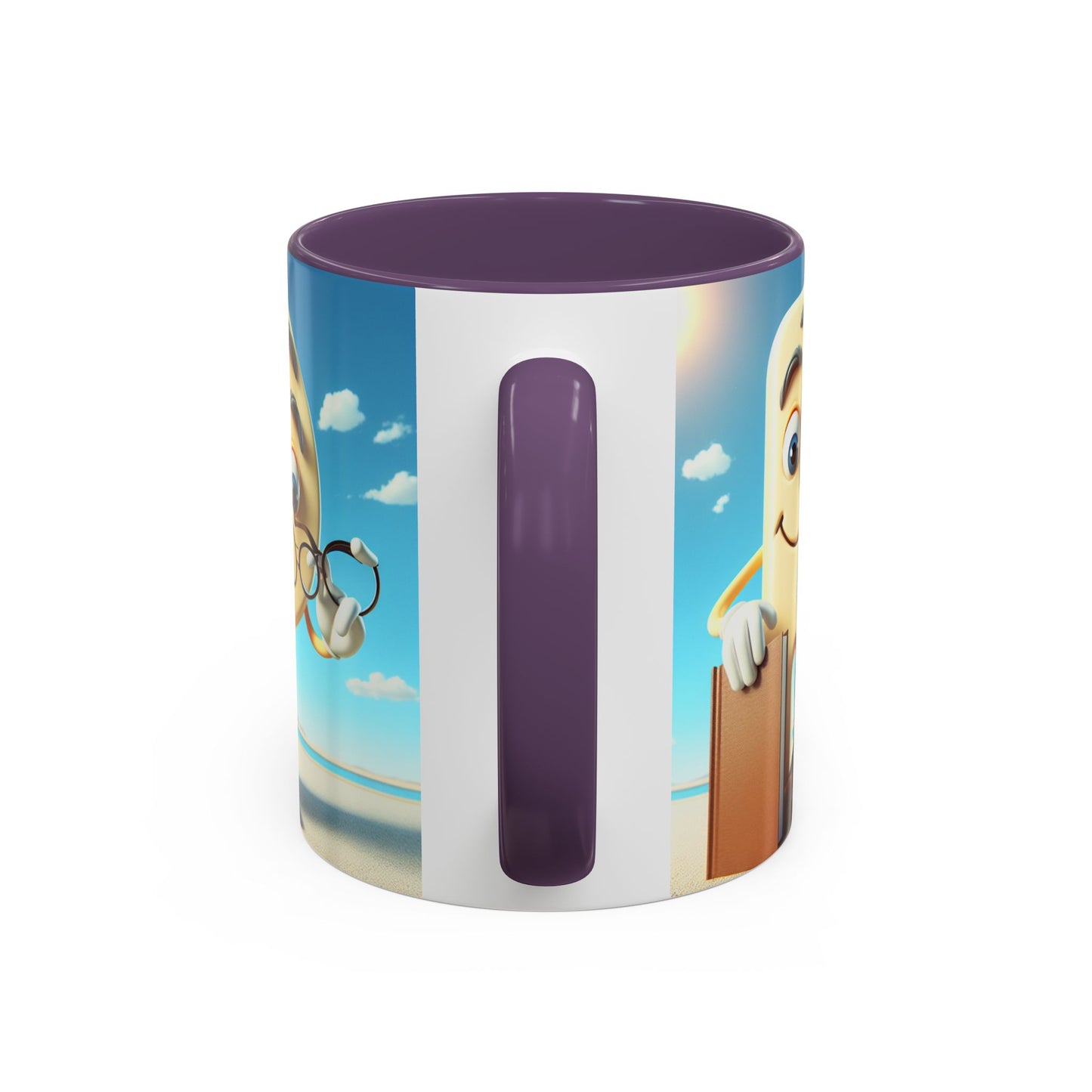 Cheerful Cartoon Character Accent Coffee Mug - Perfect for Gift Giving