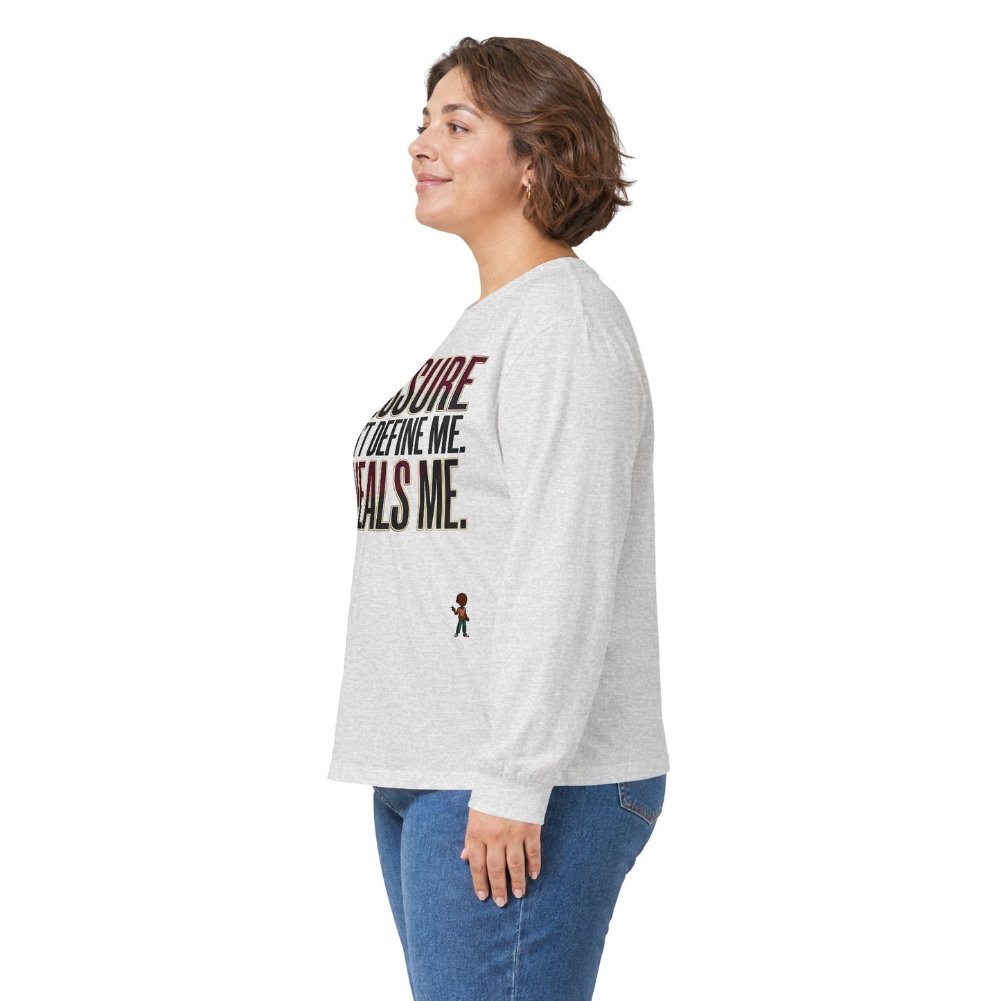 Long Sleeve Tee — "Pressure Doesn't Define Me, It Reveals Me" Motivational Shirt