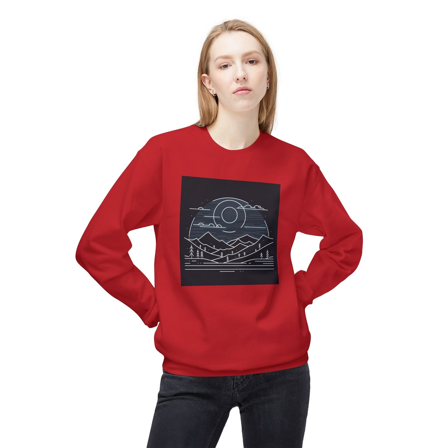 Adventure Awaits Fleece Crewneck Sweatshirt - Perfect for Nature Lovers