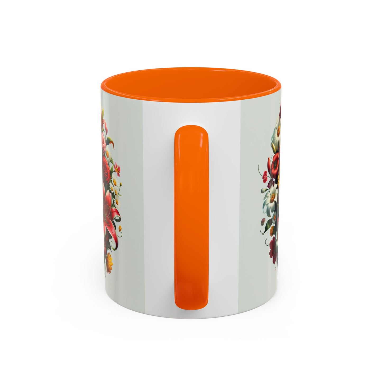 Floral Accent Coffee Mug - Elegant & Vibrant Design for Flower Lovers