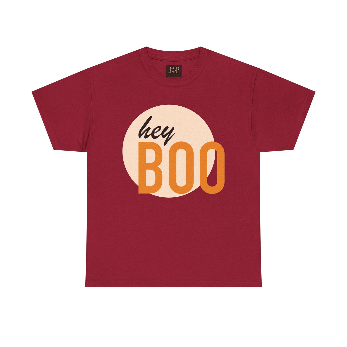 Hey Boo Unisex Heavy Cotton Tee - Cute & Comfy Fall T-Shirt