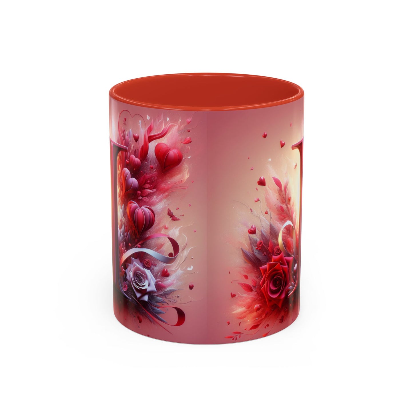 Romantic Floral Accent Coffee Mug - Perfect Gift for Valentine's Day