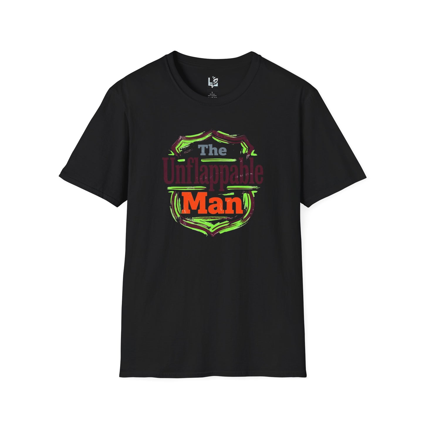 The Unflappable Man T-Shirt — Funny Retro Badge Graphic Tee