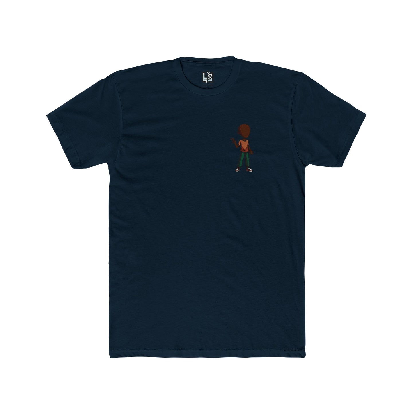 Minimalist Basketball Player Graphic Tee — Small Center Chest Design