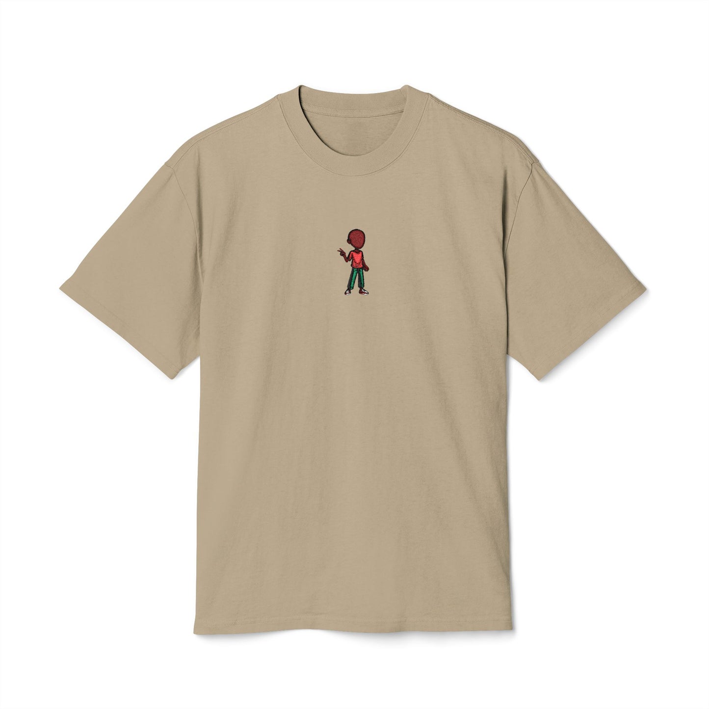 Graphic Tee — Small Red Skateboarder Chest Design
