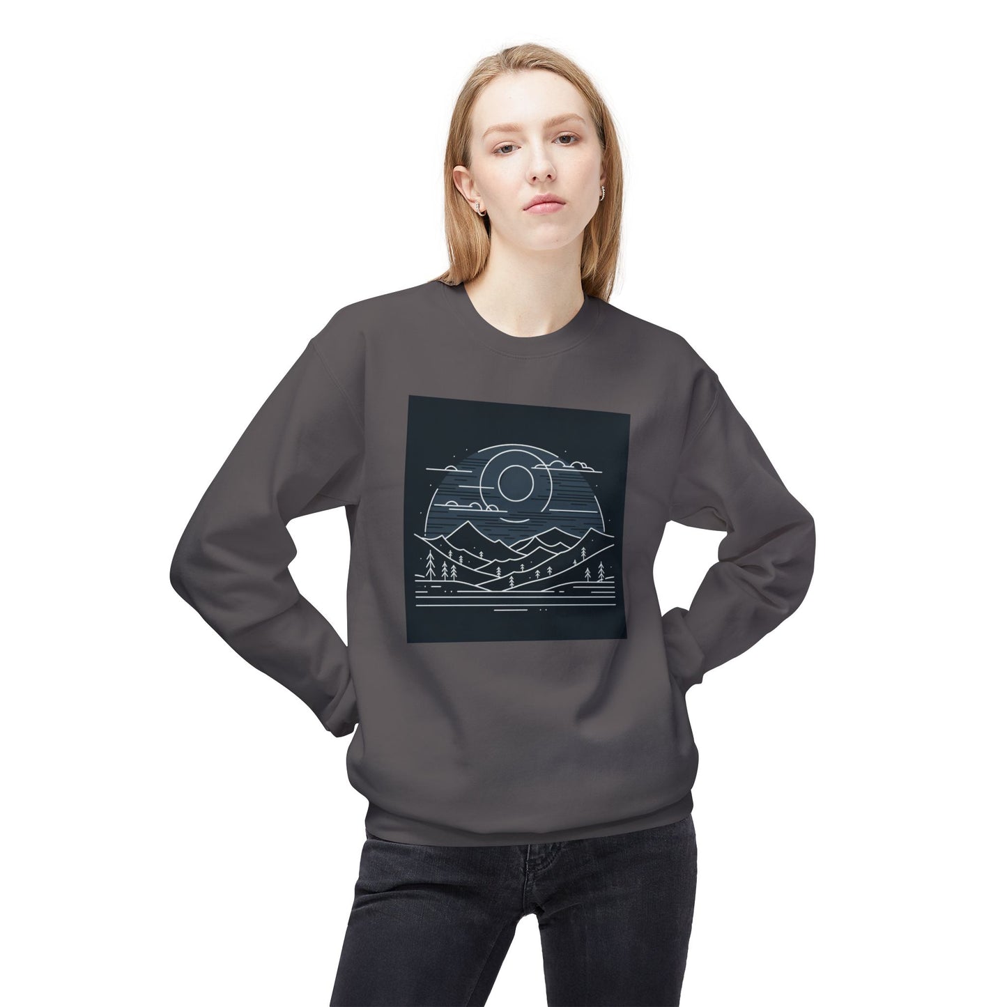 Adventure Awaits Fleece Crewneck Sweatshirt - Perfect for Nature Lovers