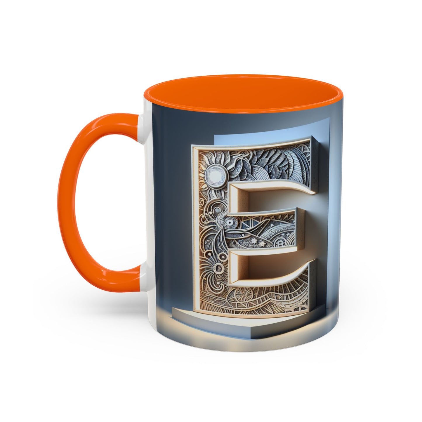 Personalized Elegant Accent Coffee Mug - Unique Monogram Design for Home or Office