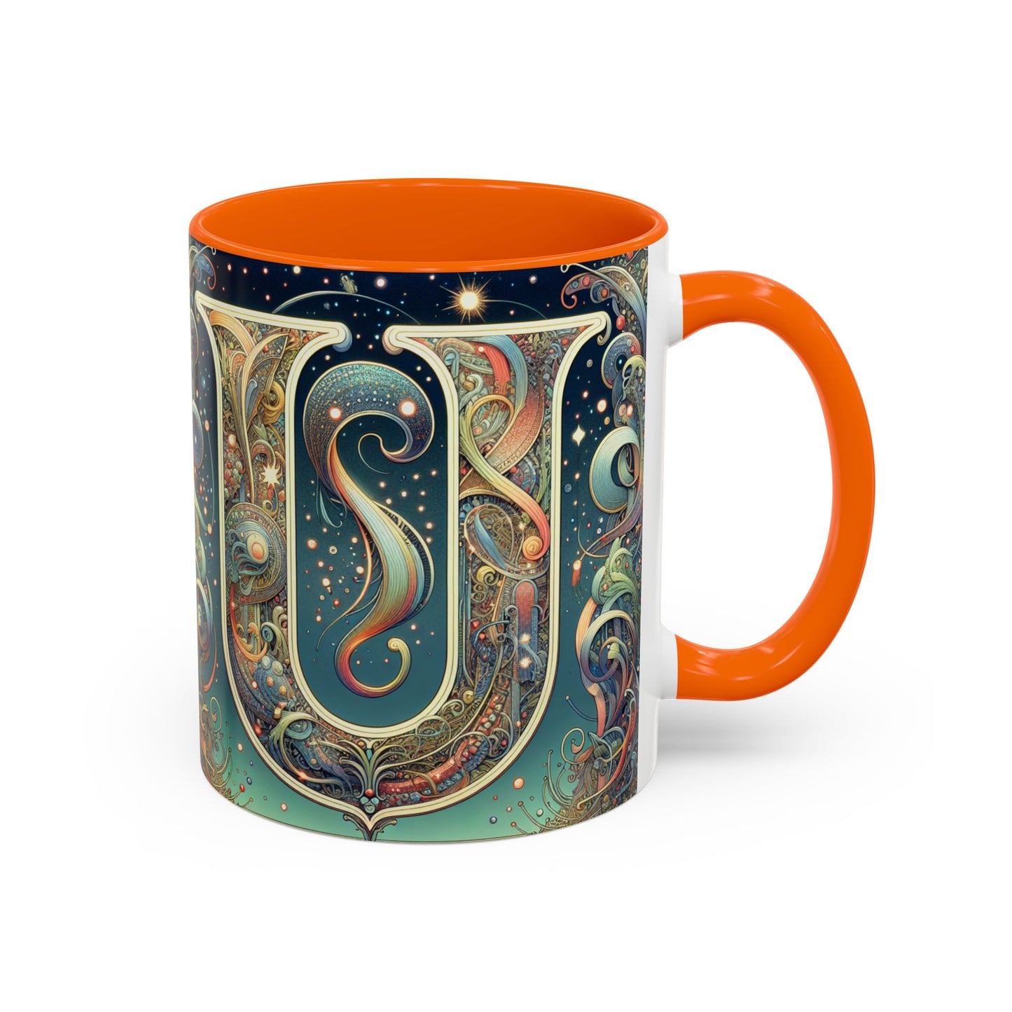 Cosmic Art Accent Coffee Mug - Unique Colorful Design for Coffee Lovers