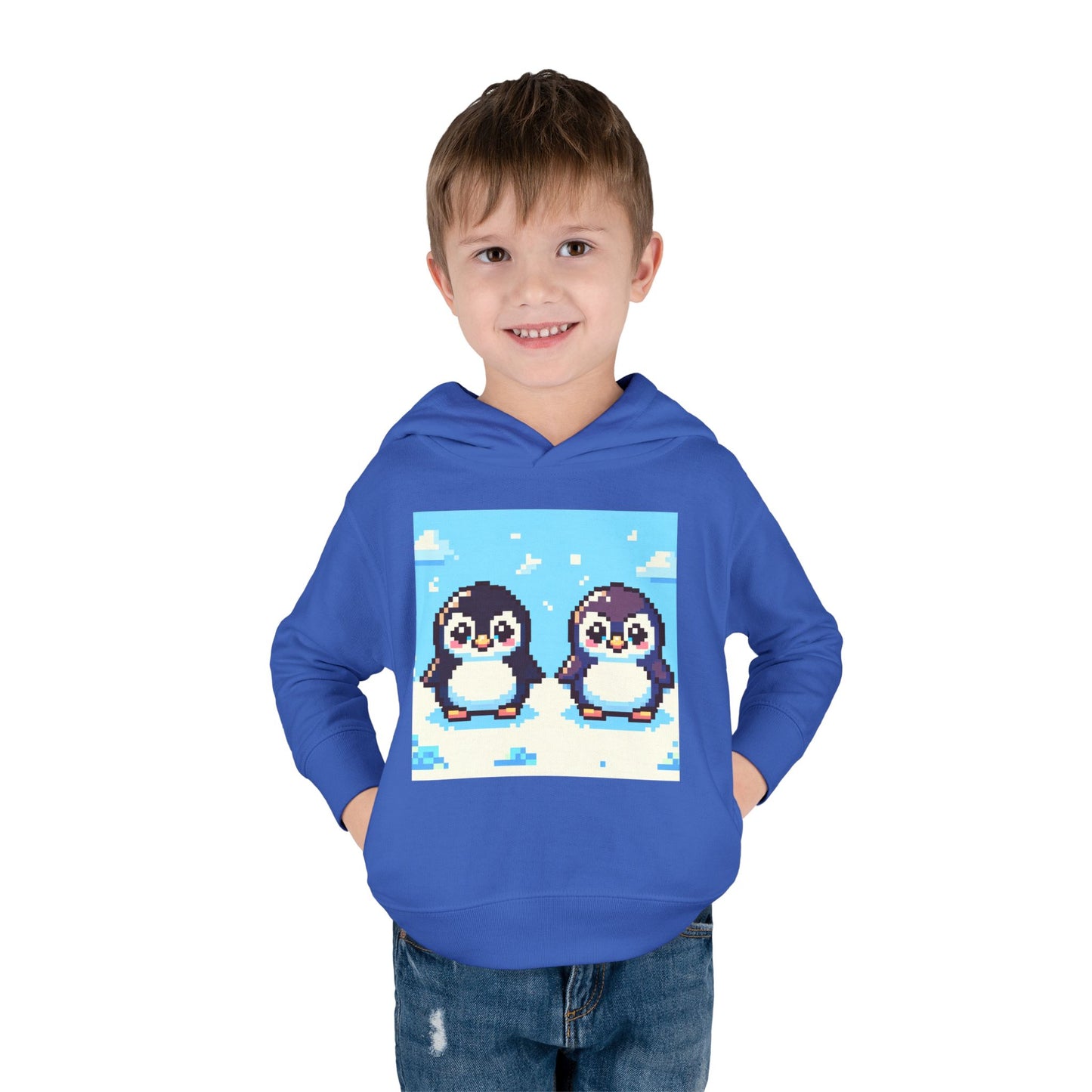 Cute Penguin Toddler Pullover Fleece Hoodie - Perfect for Winter Playtime