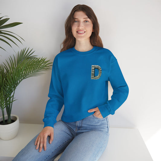 Unisex Crewneck Sweatshirt with 'D' and Dollar Sign Design | Stylish & Cozy Apparel for Casual Days