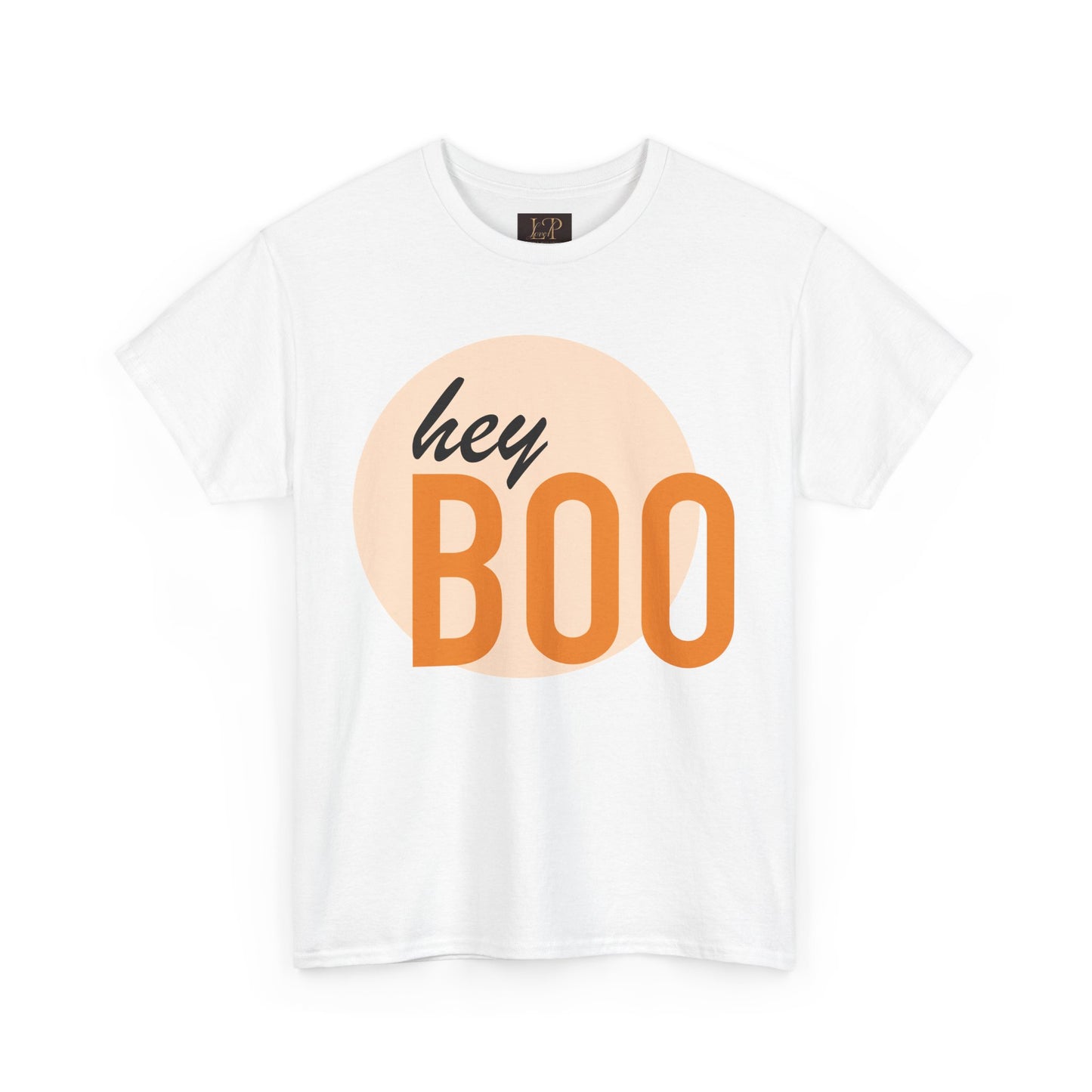 Hey Boo Unisex Heavy Cotton Tee - Cute & Comfy Fall T-Shirt