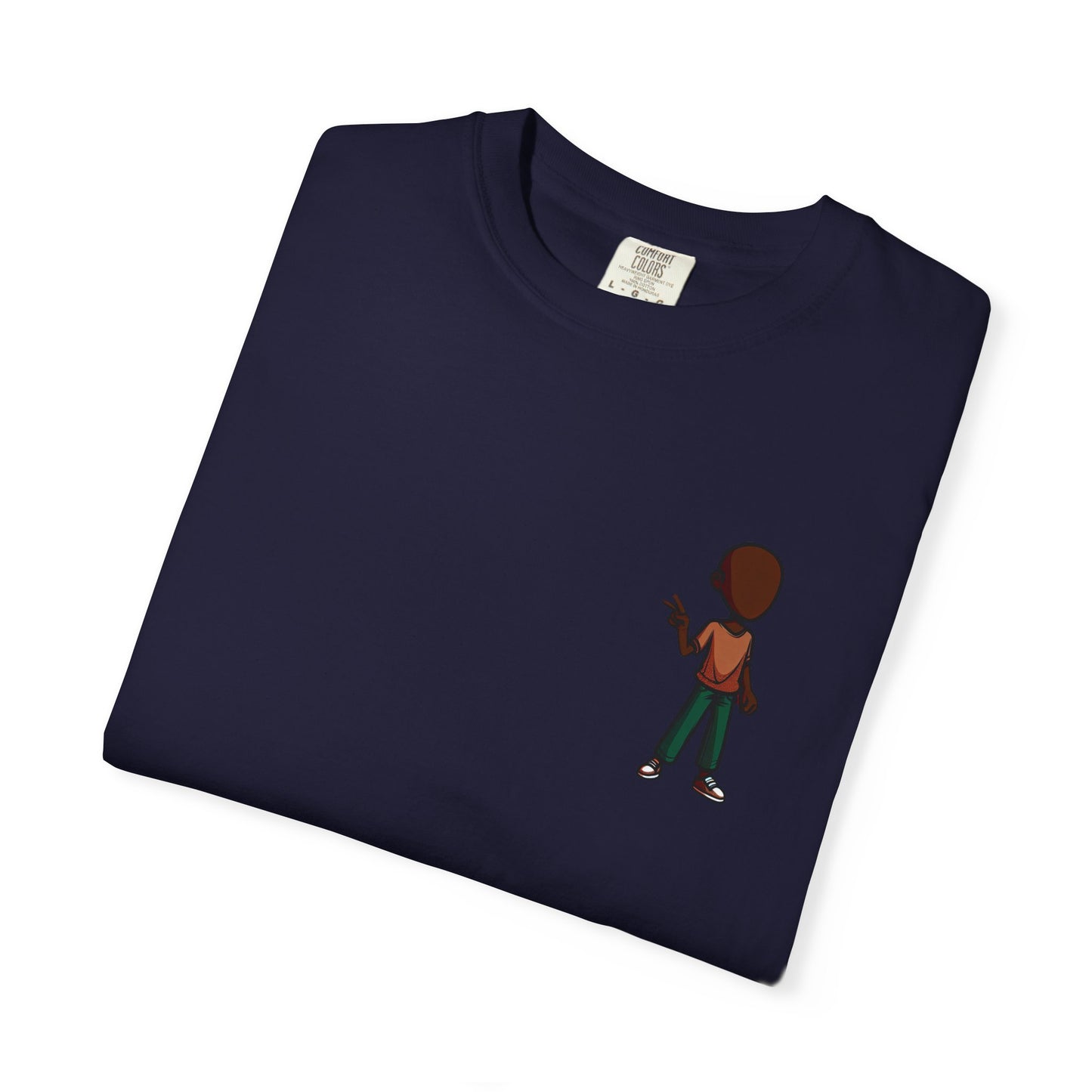 Minimalist Little Boy Graphic T-Shirt — Small Chest Illustration, Casual Kids/Youth Tee