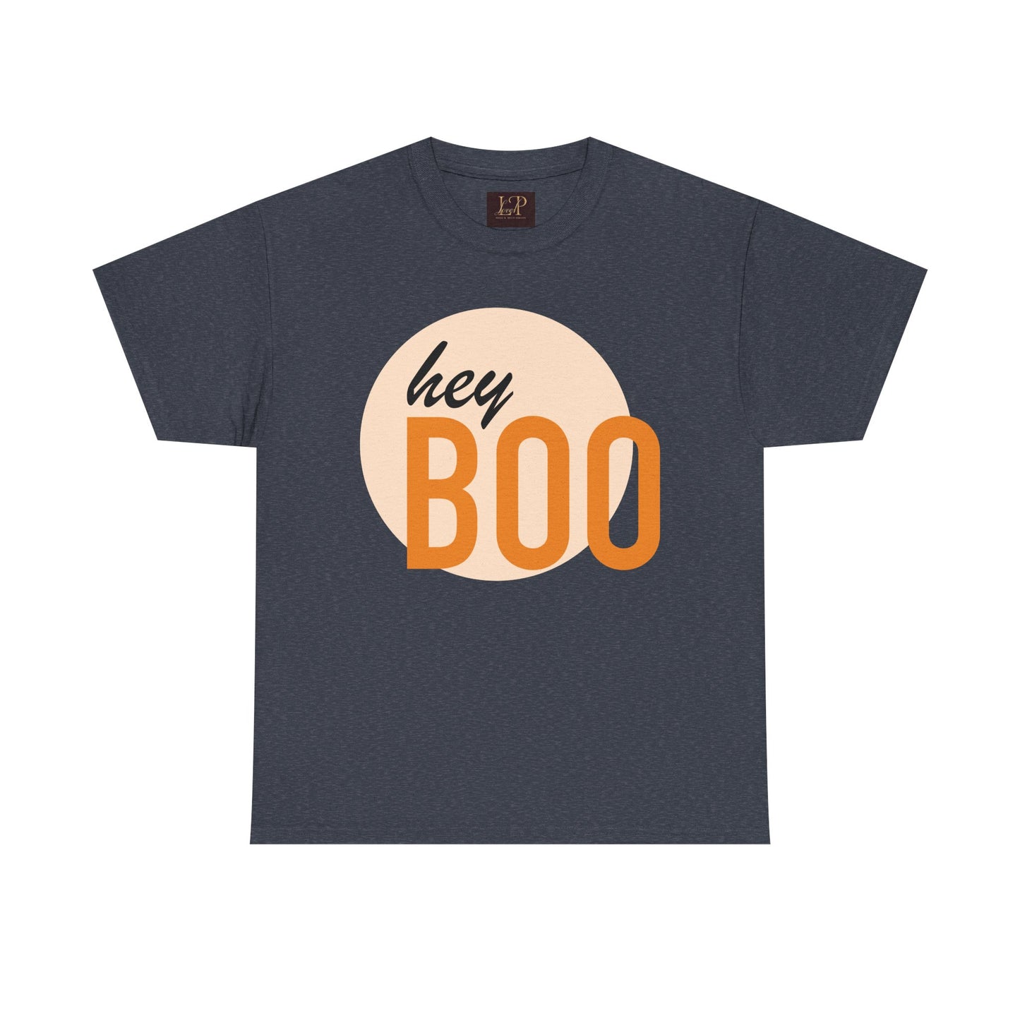 Hey Boo Unisex Heavy Cotton Tee - Cute & Comfy Fall T-Shirt