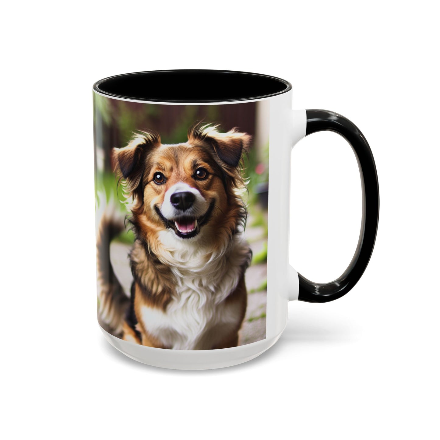 Happy Dog Graphic Accent Coffee Mug | Perfect for Pet Lovers