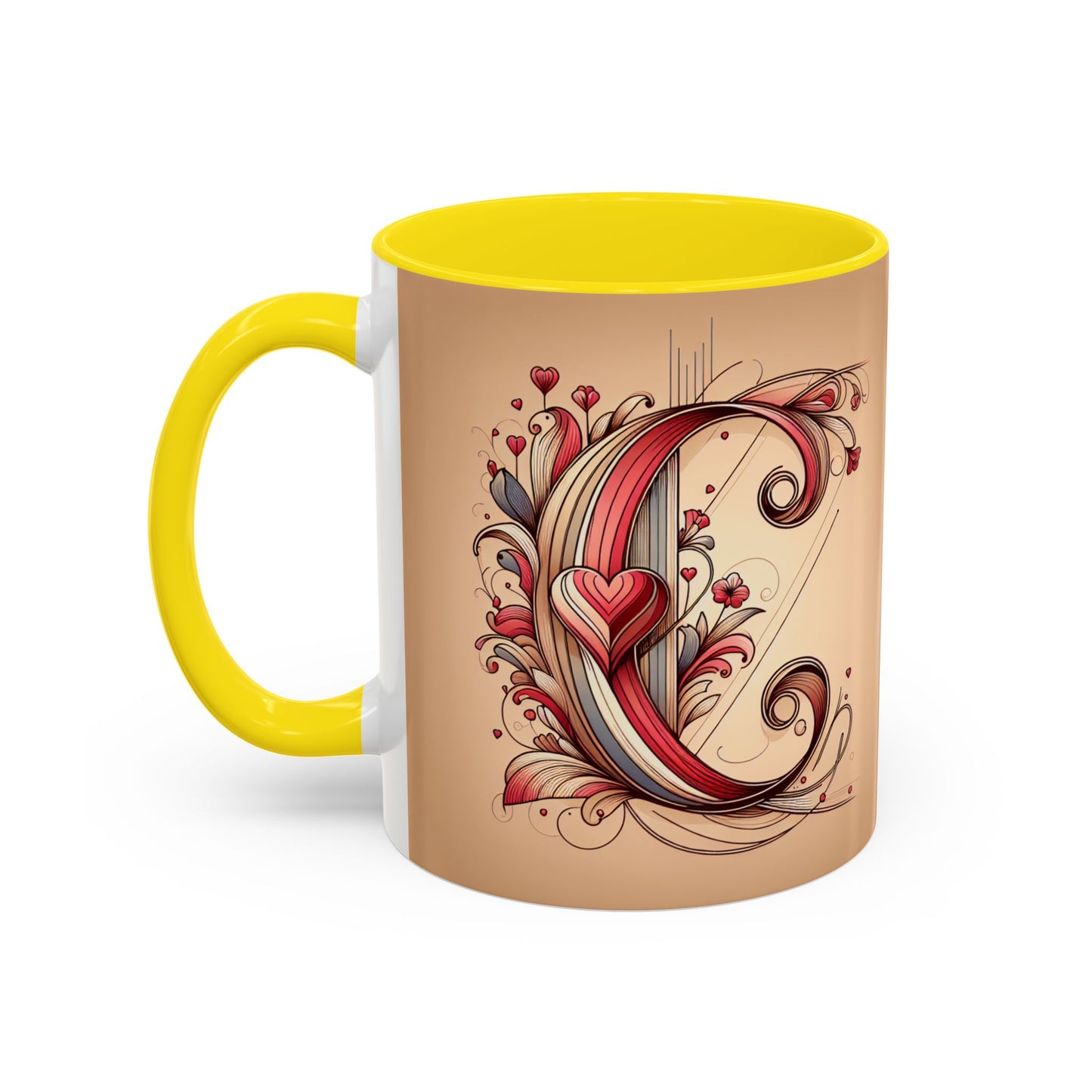 Whimsical Heart Accent Coffee Mug - Perfect for Gifts and Home Decor