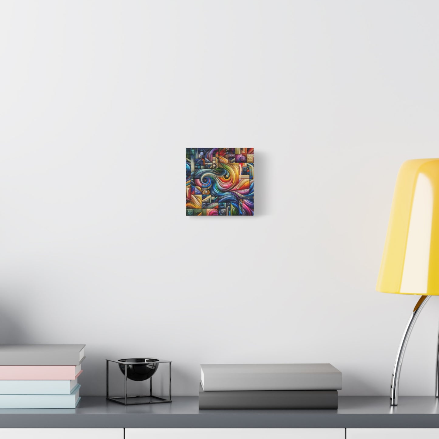 Vibrant Abstract Swirl Matte Canvas Art - Colorful Home Decor