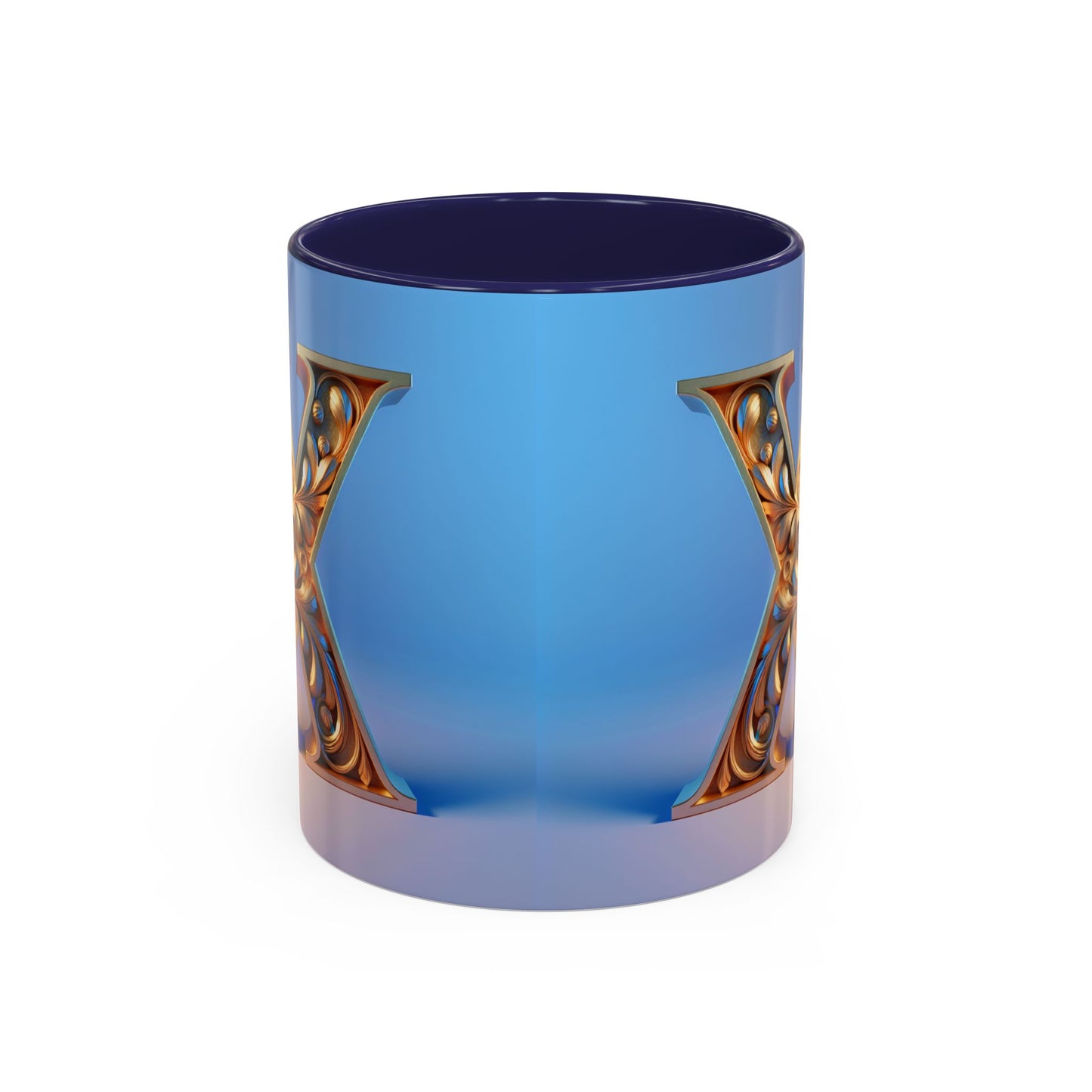 Elegant Monogram Accent Coffee Mug - Customizable X Design for Home & Gifts