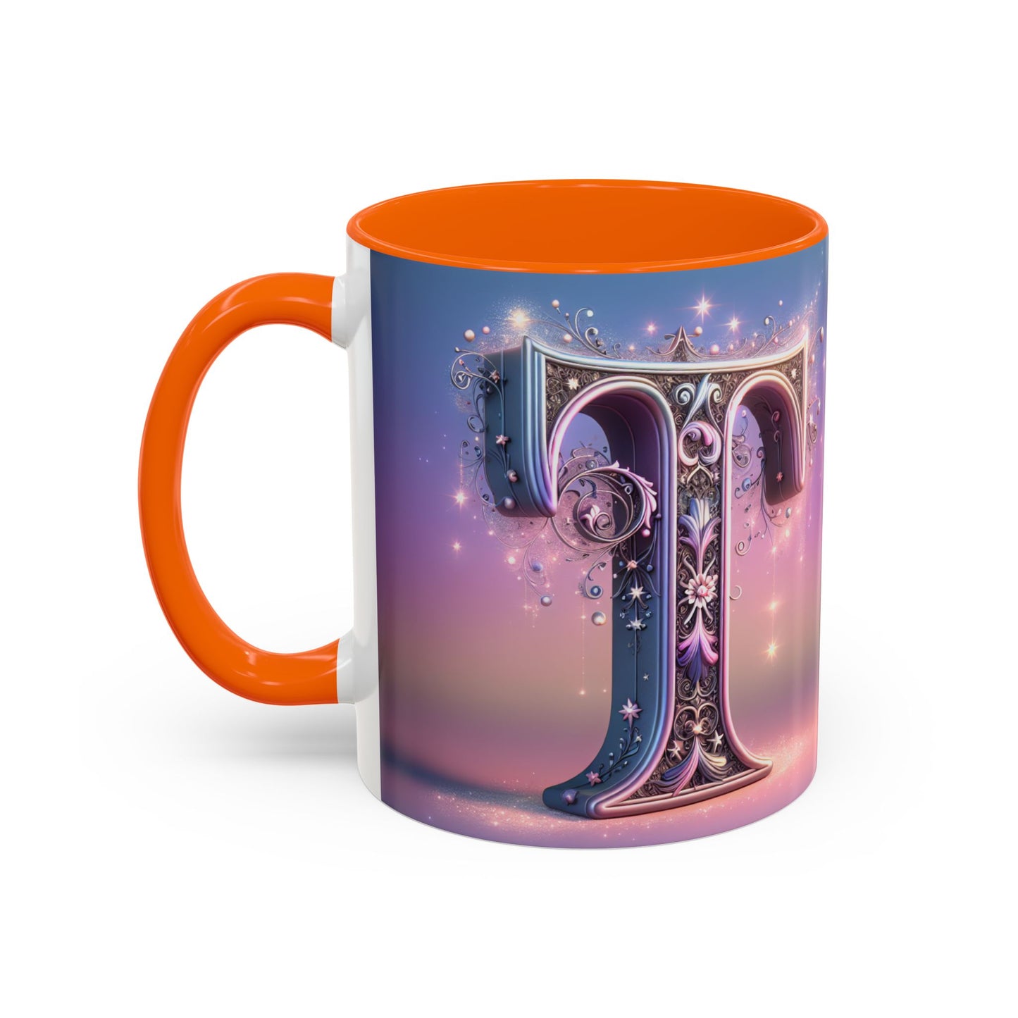 Elegant Decorative Letter "T" Coffee Mug - 11 & 15oz - Perfect Gift for Coffee Lovers!