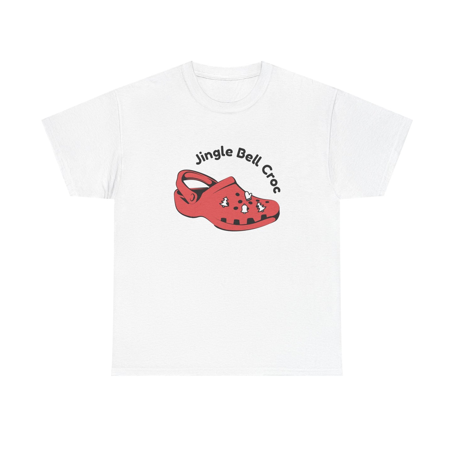 Jingle Bell Croc Unisex Heavy Cotton Tee - Fun Holiday Graphic T-Shirt