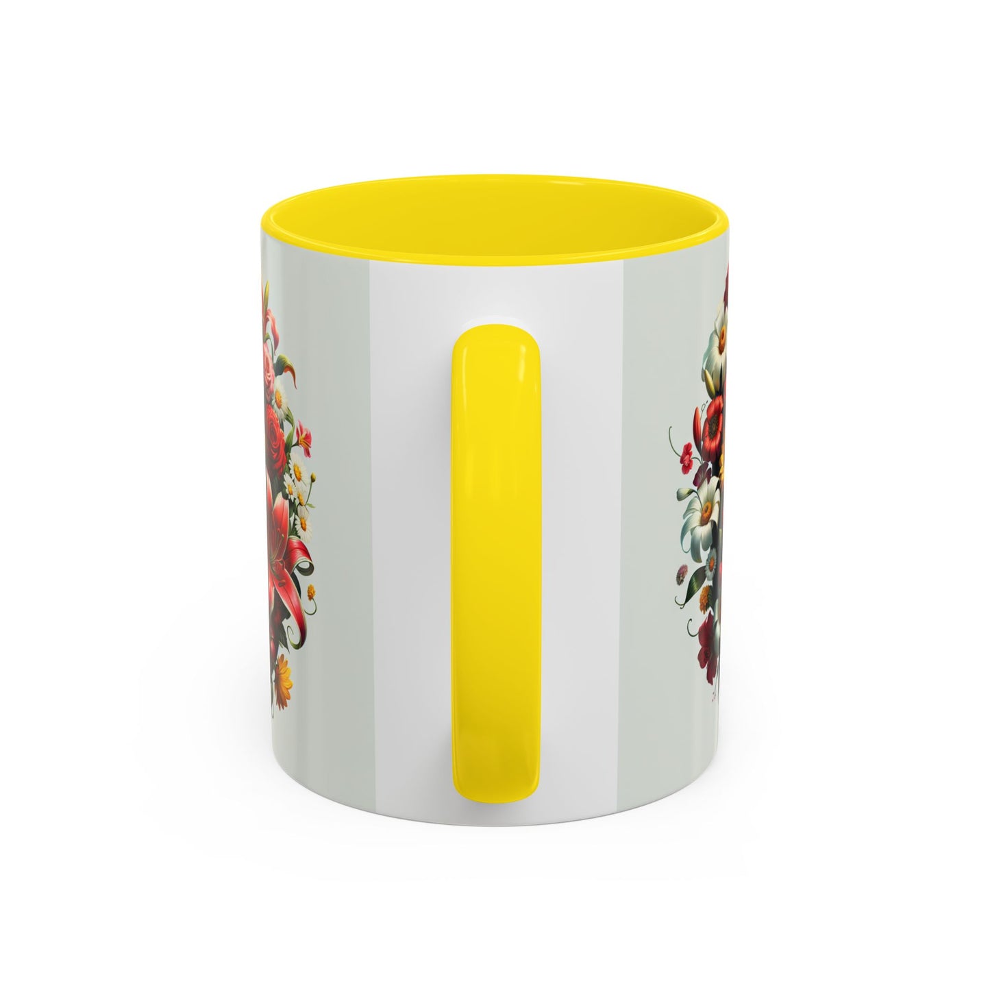 Floral Accent Coffee Mug - Elegant & Vibrant Design for Flower Lovers