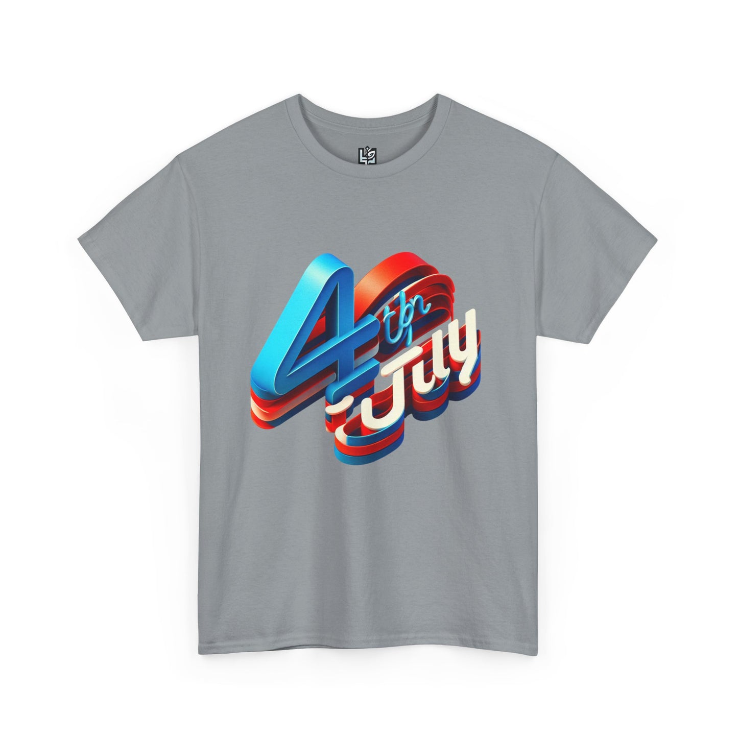 4th of July Unisex Heavy Cotton Tee, Patriotic Shirt, Independence Day Apparel, Summer Event T-Shirt, Casual Graphic Tee