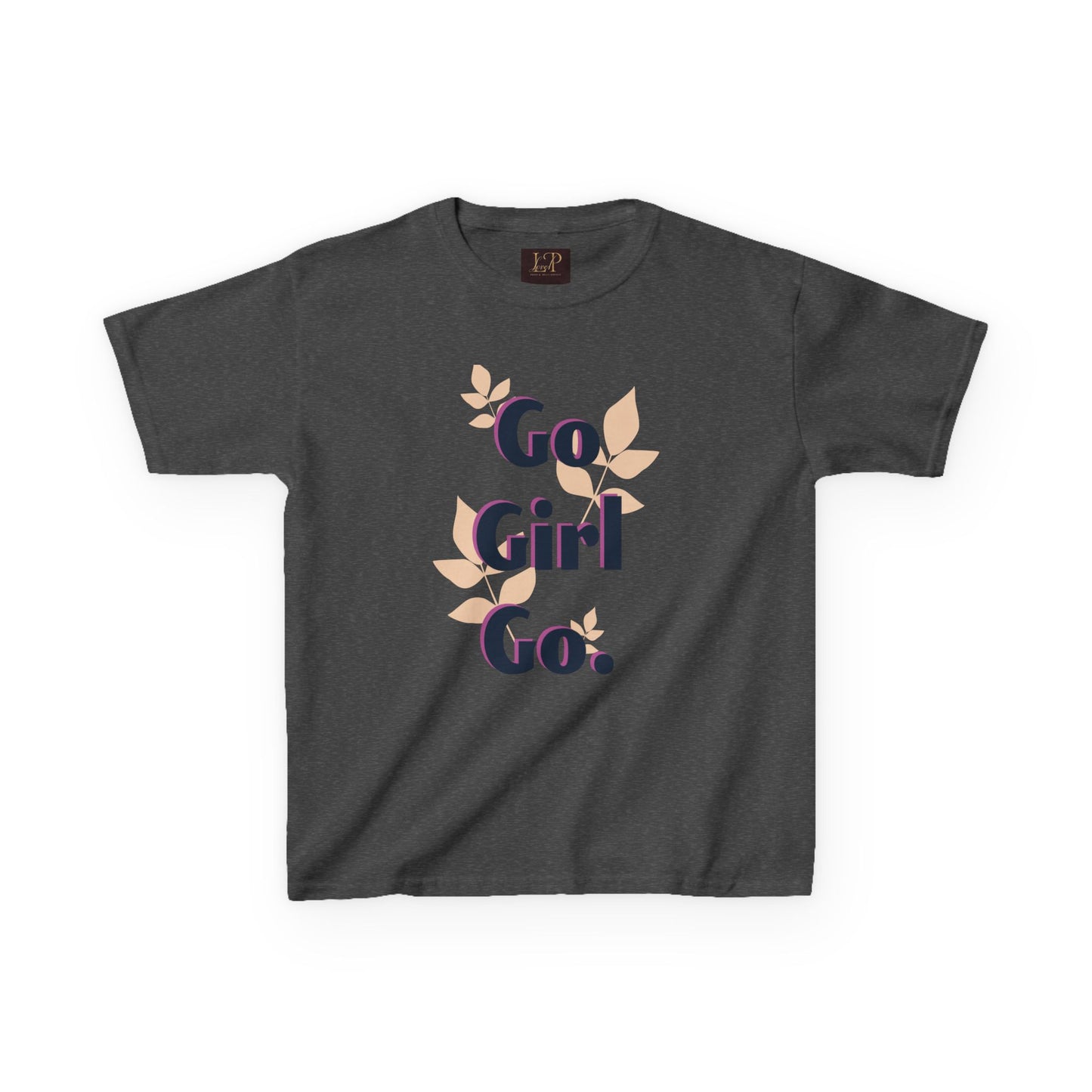 Go Girl Go Kids Heavy Cotton Tee - Motivational T-Shirt for Girls