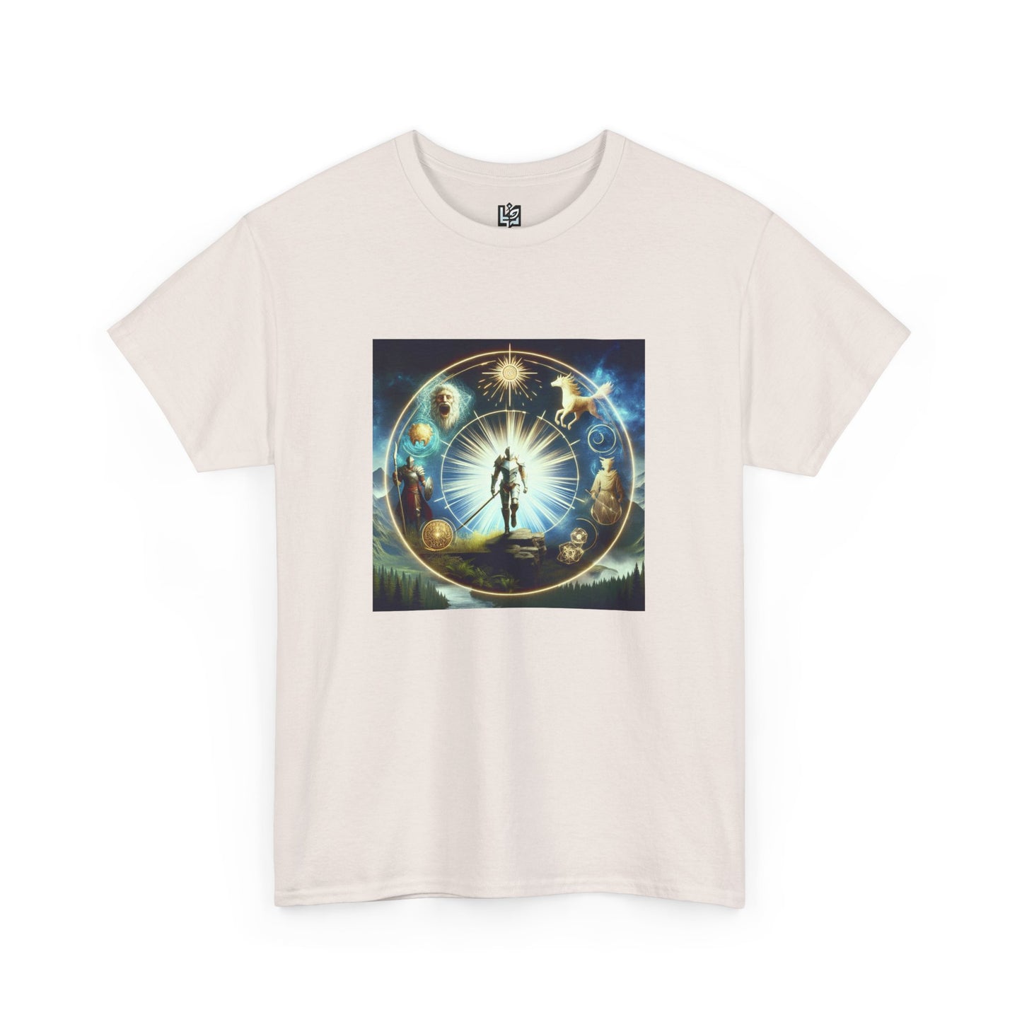 Cosmic Connection Unisex Heavy Cotton Tee - Celestial Design for Star Lovers