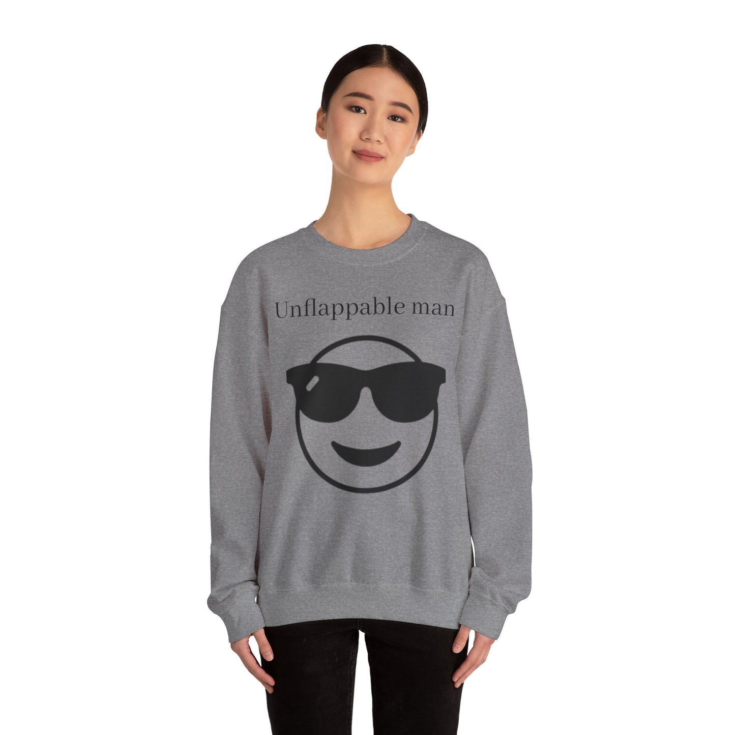 Unflappable Man Crewneck Sweatshirt - Cool & Comfortable Apparel