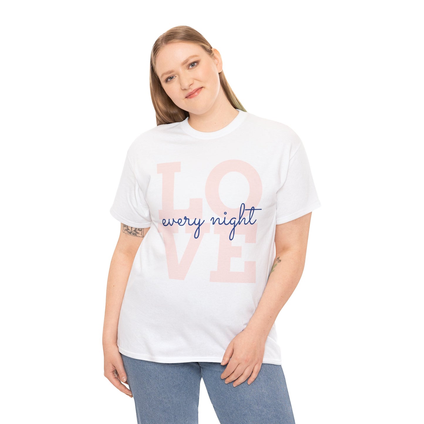 Love Every Night Unisex Heavy Cotton Tee