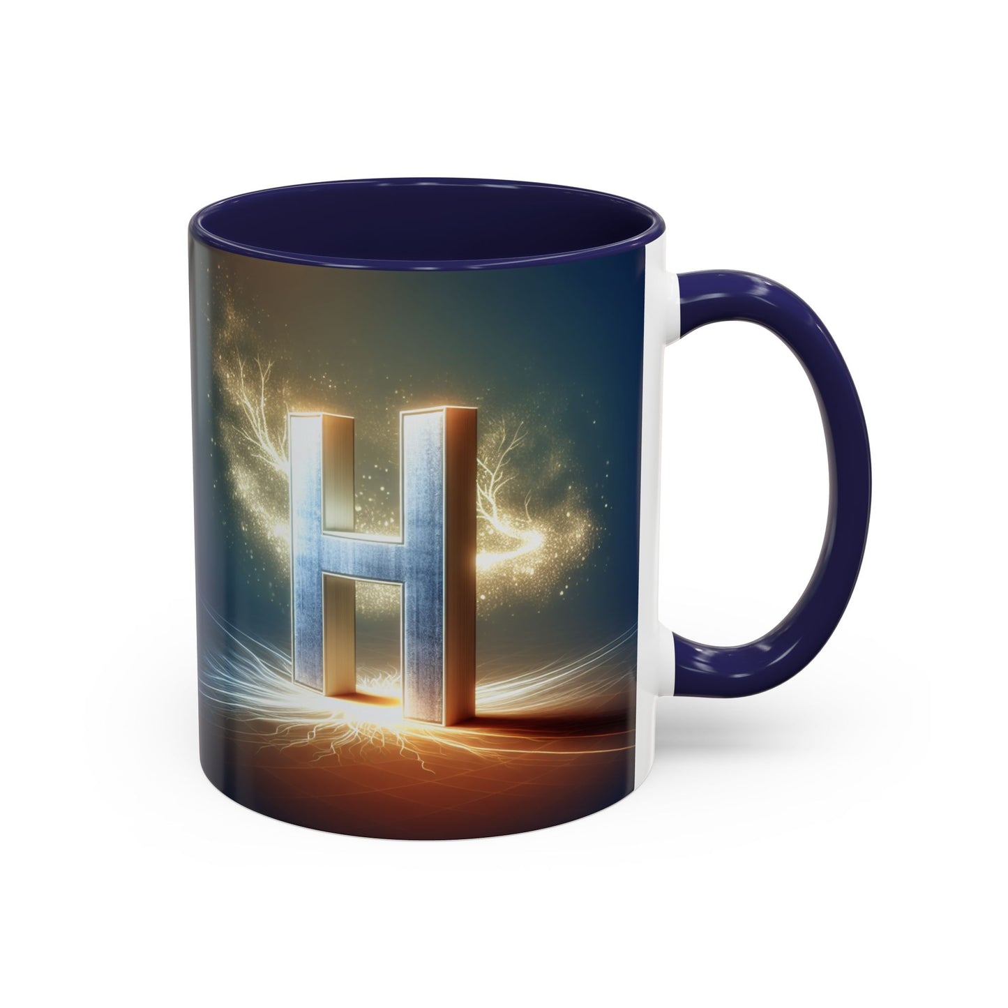 Stunning Accent Coffee Mug with Abstract Letter Design