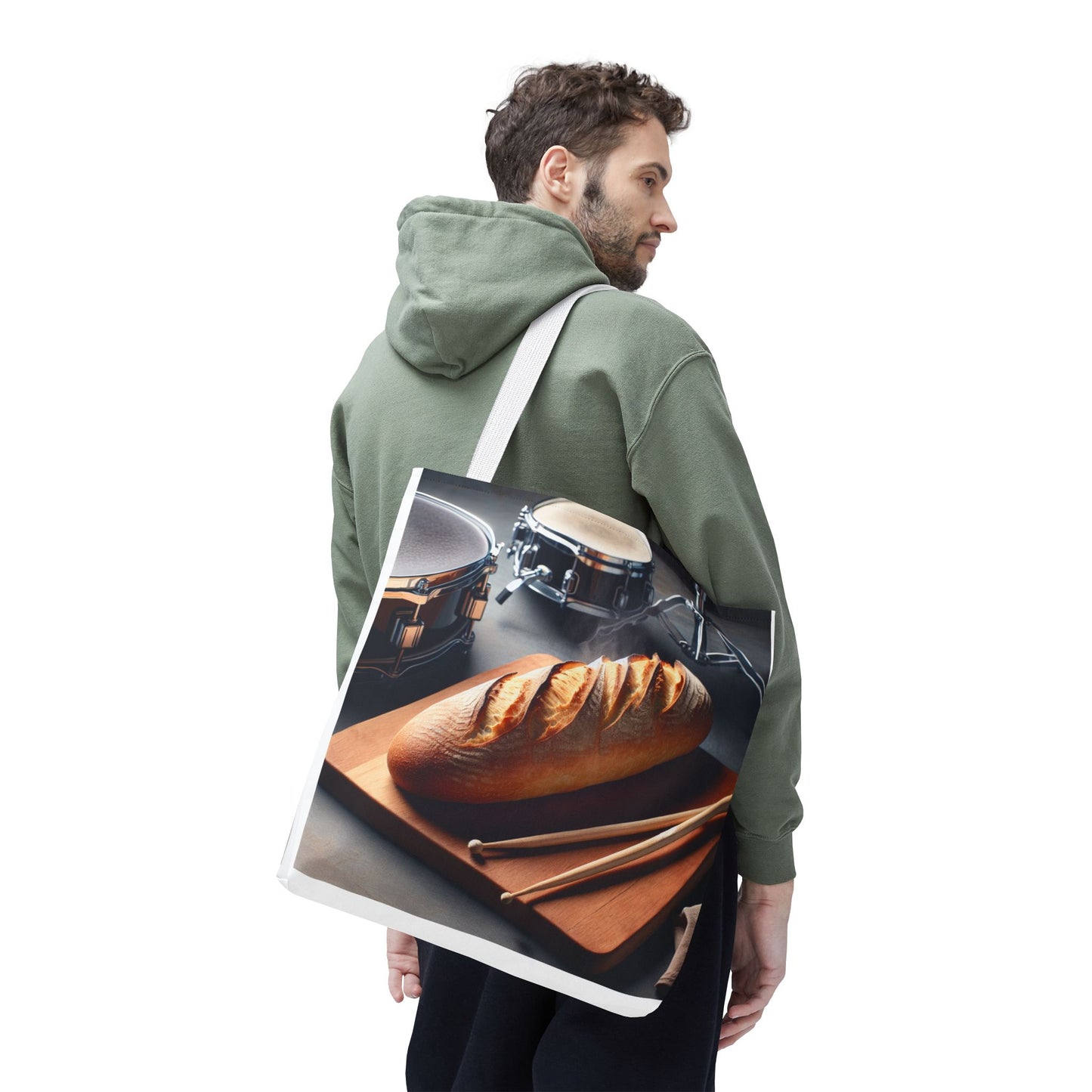 Bread & Drums Tote Bag – Perfect for Food Lovers & Musicians
