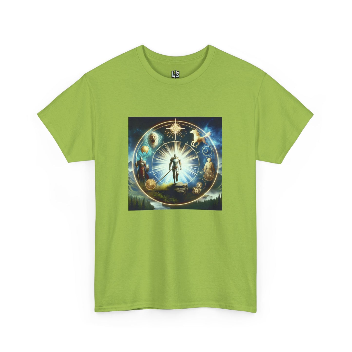 Cosmic Connection Unisex Heavy Cotton Tee - Celestial Design for Star Lovers