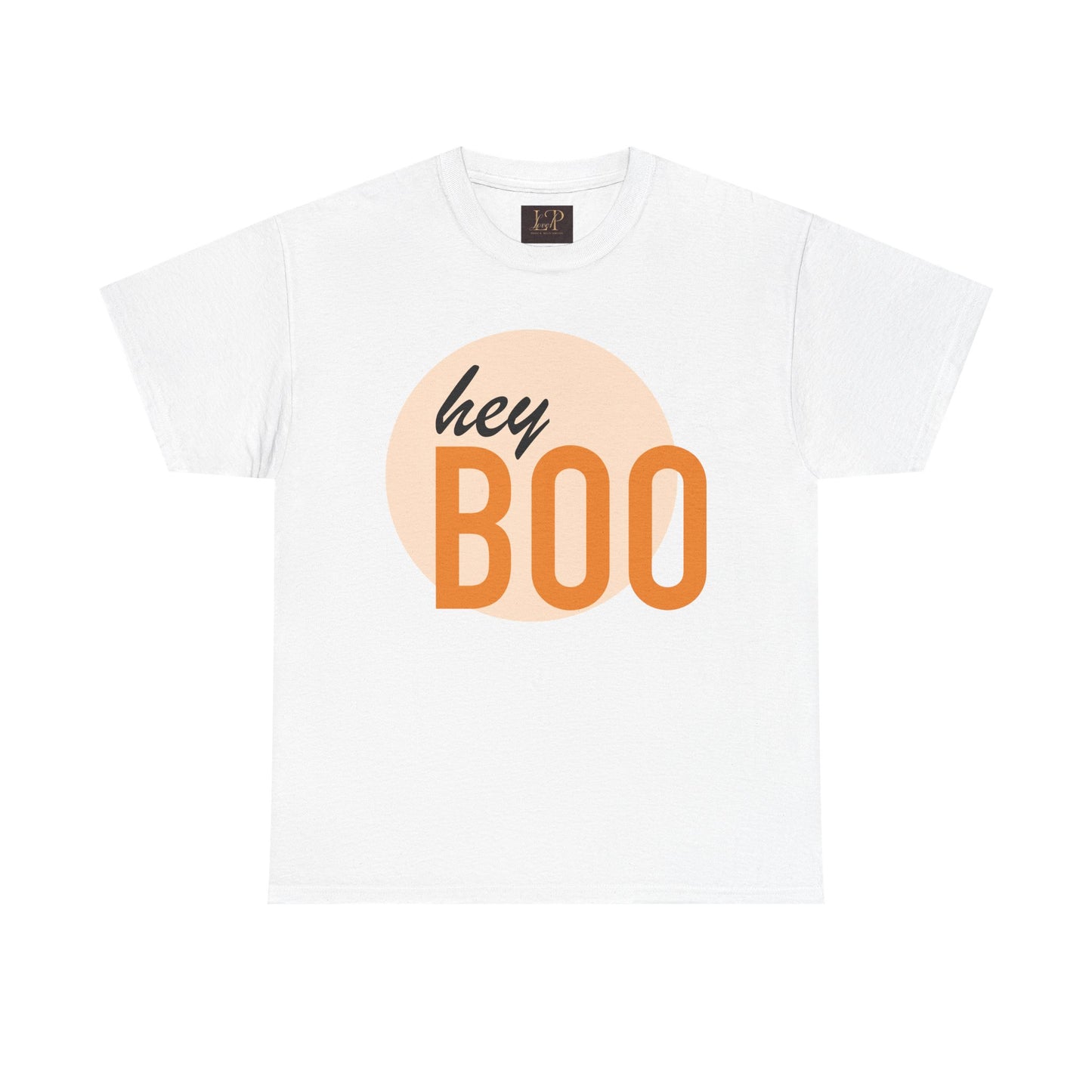 Hey Boo Unisex Heavy Cotton Tee - Cute & Comfy Fall T-Shirt
