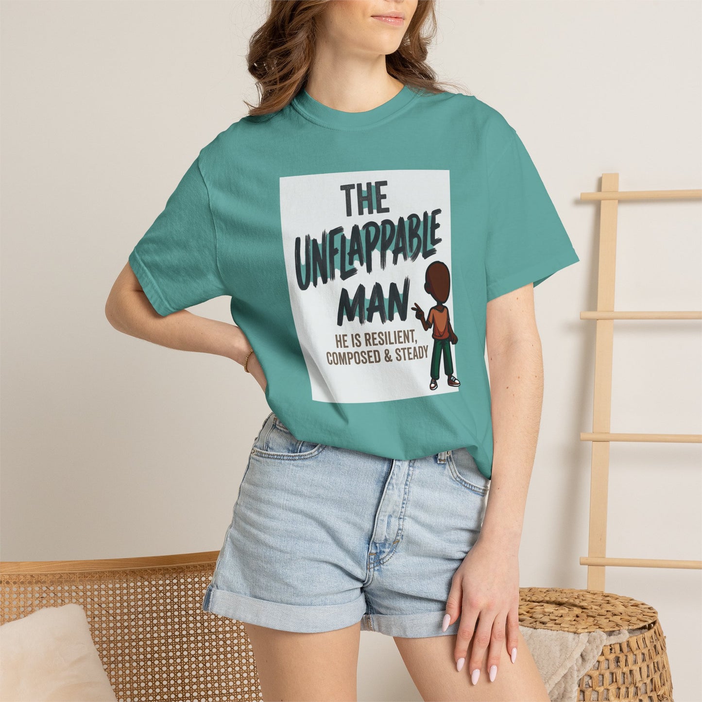 The Unflappable Man T-Shirt — Resilient & Composed Graphic Tee
