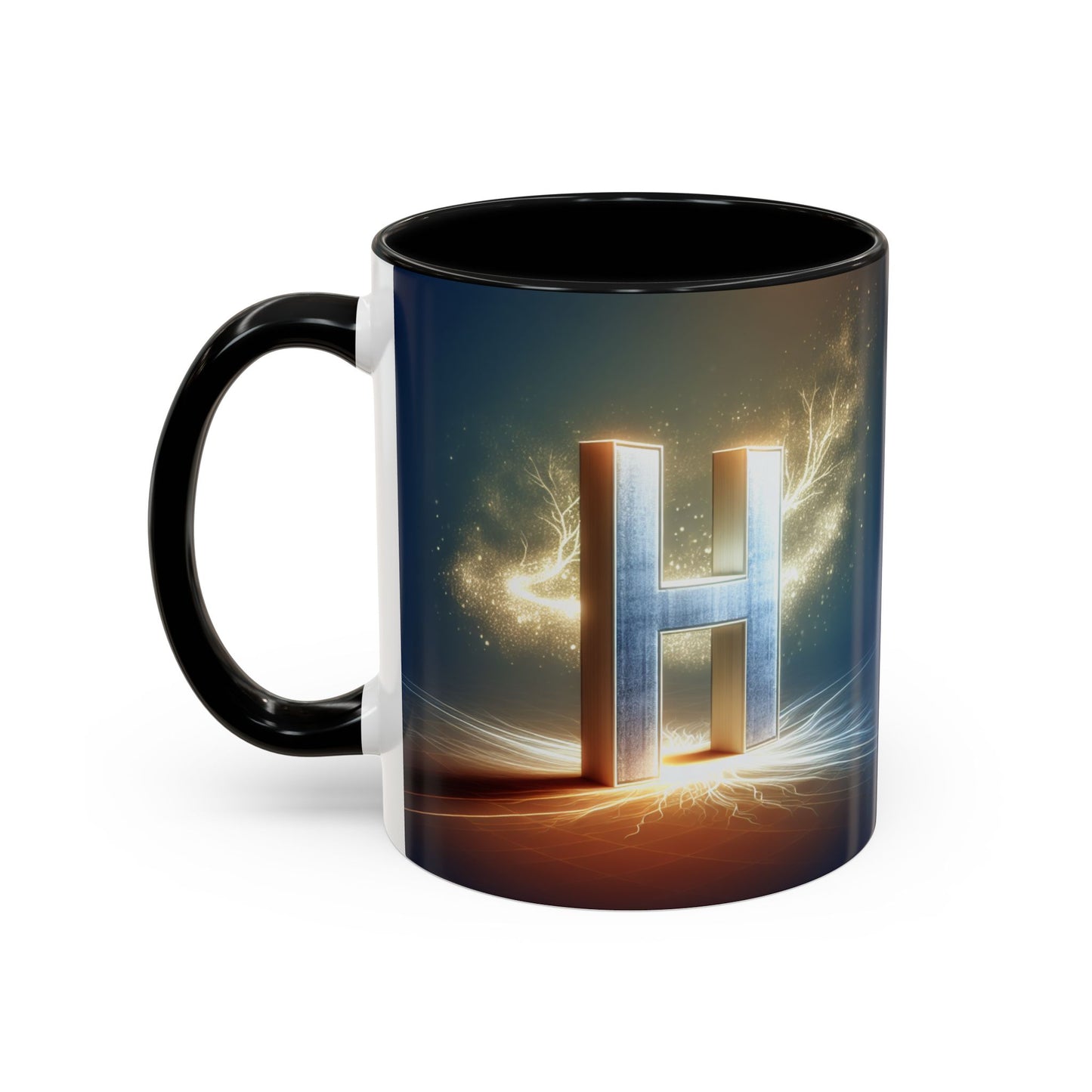 Stunning Accent Coffee Mug with Abstract Letter Design