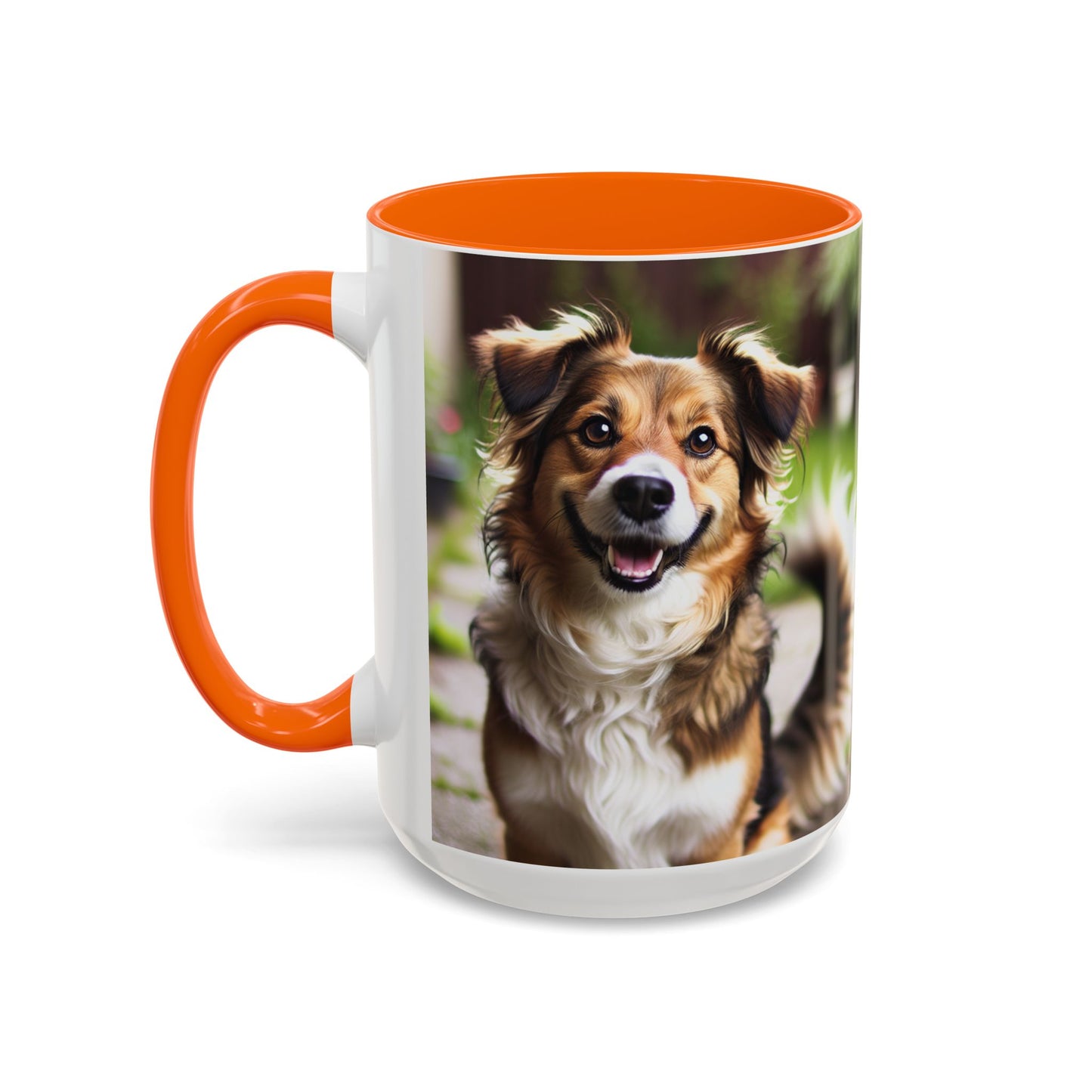 Happy Dog Graphic Accent Coffee Mug | Perfect for Pet Lovers