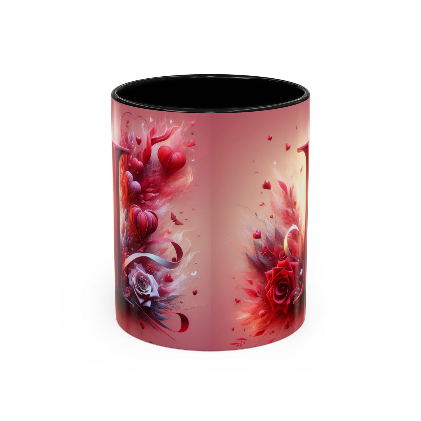 Romantic Floral Accent Coffee Mug - Perfect Gift for Valentine's Day