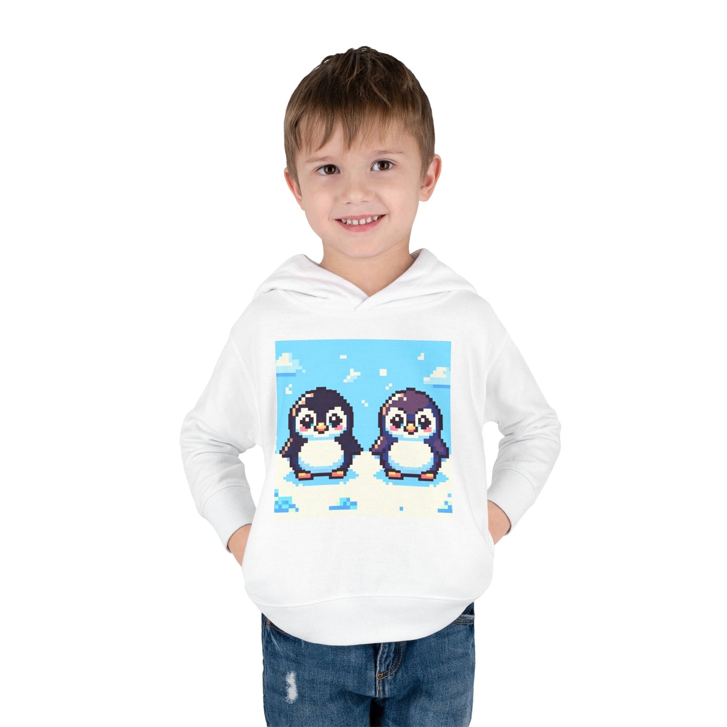 Cute Penguin Toddler Pullover Fleece Hoodie - Perfect for Winter Playtime