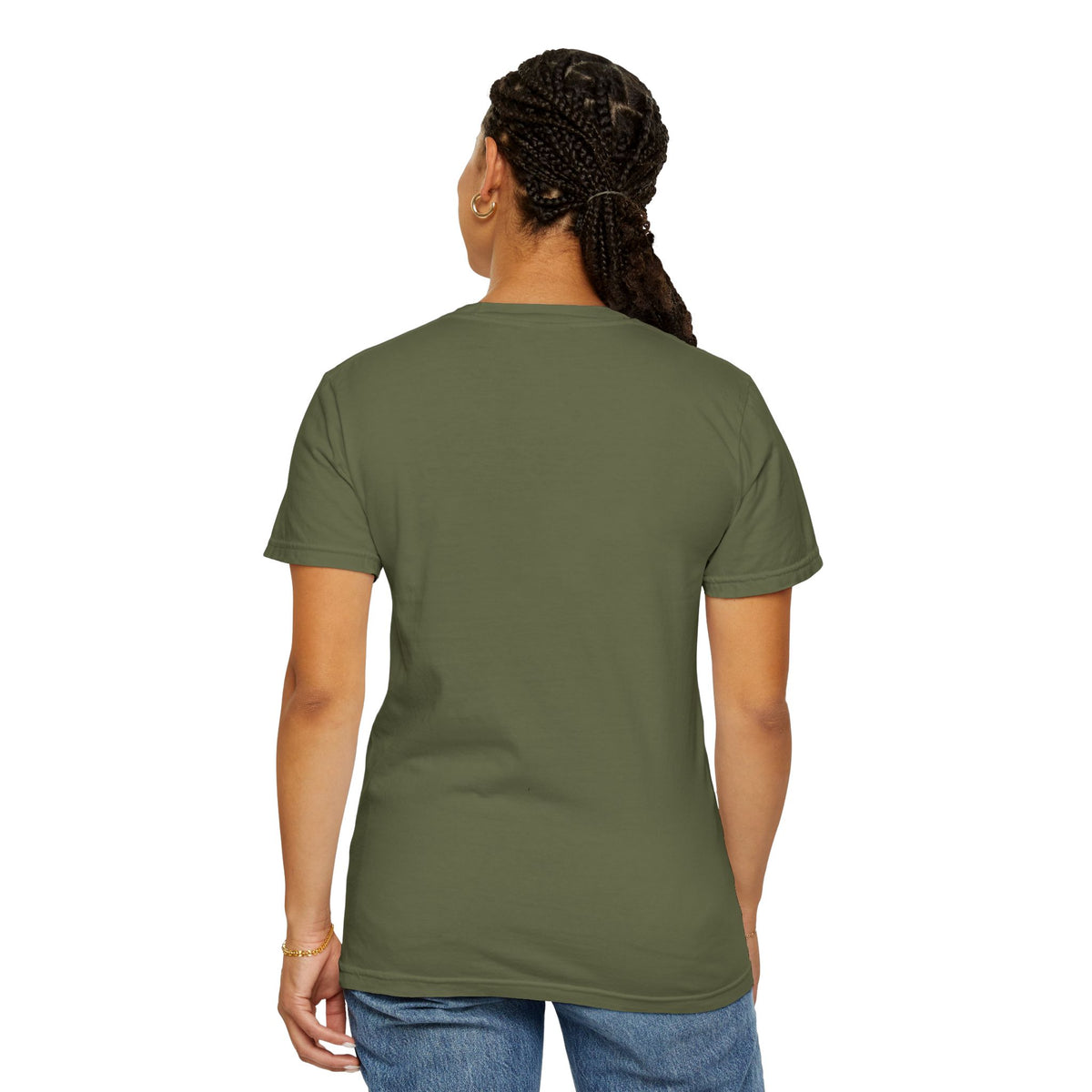 T-Shirt — Tiny Red-Haired Skateboarder Chest Graphic, Minimal Streetwear Tee