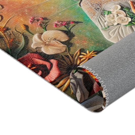 Bohemian Floral Area Rug - Ethereal Decor for Home & Meditation Spaces