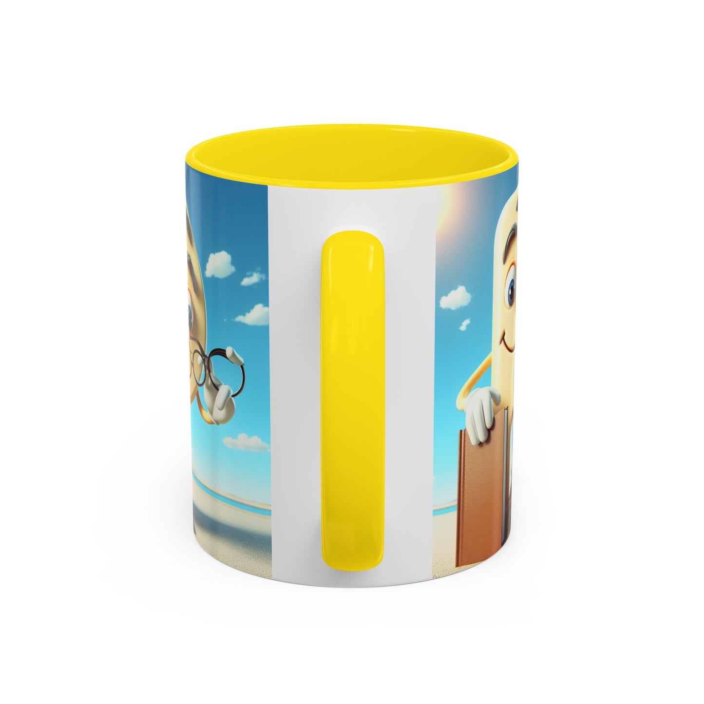 Cheerful Cartoon Character Accent Coffee Mug - Perfect for Gift Giving