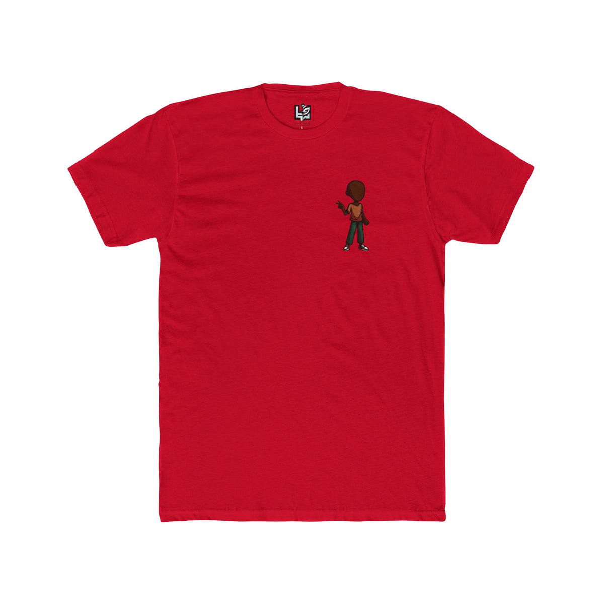 Minimalist Basketball Player Graphic Tee — Small Center Chest Design