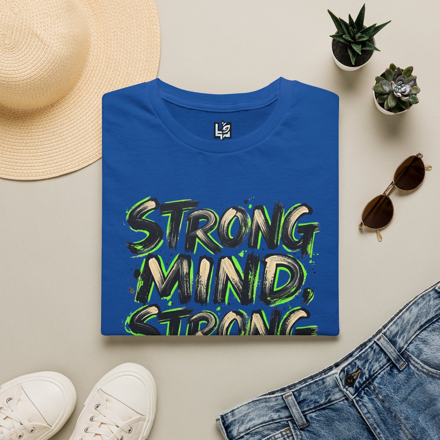 T-Shirt — "Strong Mind, Strong Life" Motivational Graphic Tee