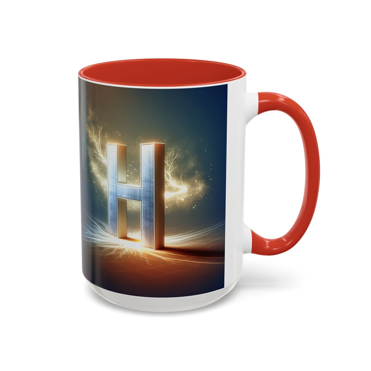 Stunning Accent Coffee Mug with Abstract Letter Design