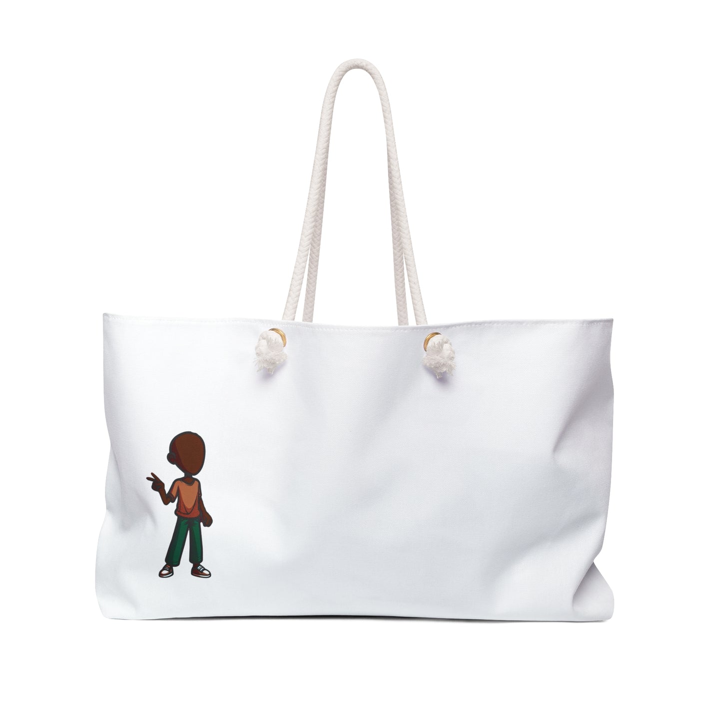 Minimalist Character Weekender Bag — Casual Travel Tote