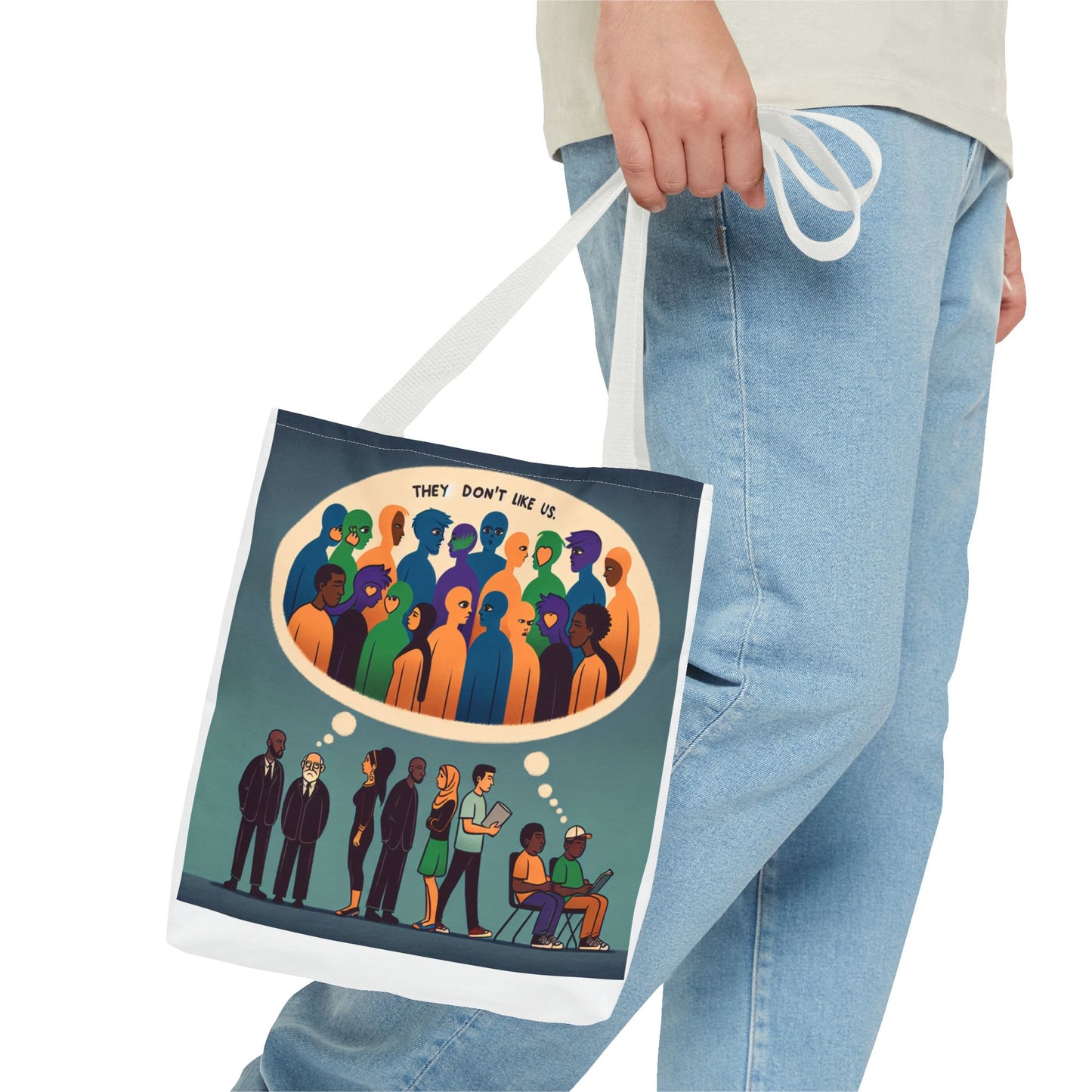 They Don’t Like Us Tote Bag | Unique Art for Thoughtful Minds
