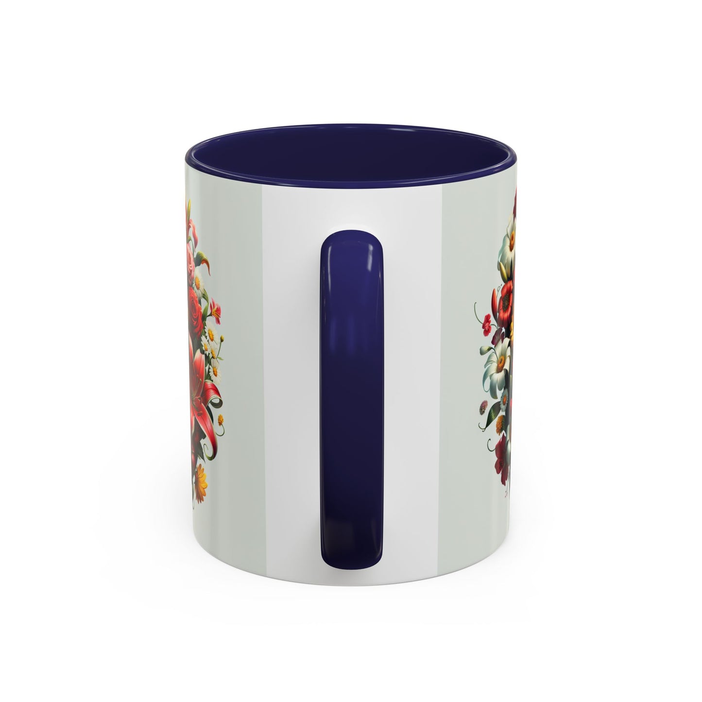 Floral Accent Coffee Mug - Elegant & Vibrant Design for Flower Lovers