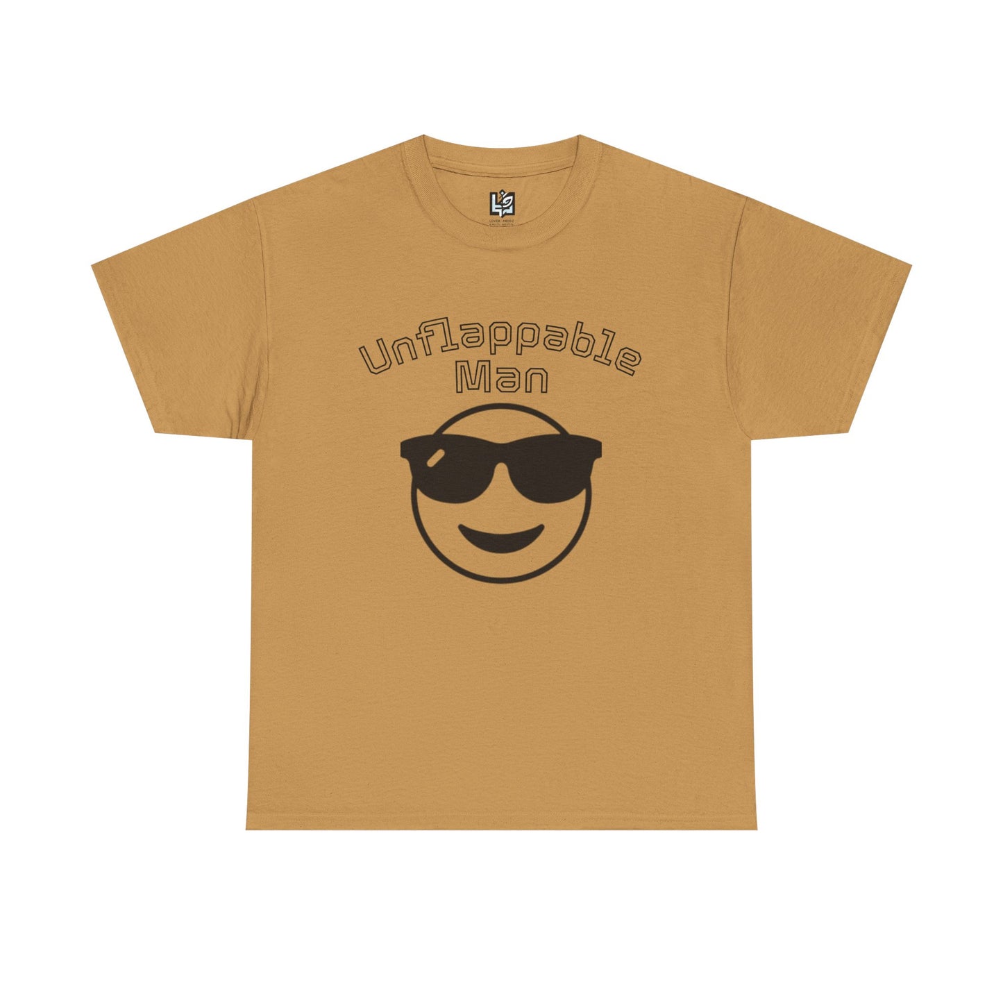 Unflappable Man Unisex Heavy Cotton Tee, Cool Graphic T-Shirt for Men, Perfect Gift for Birthdays, Casual Wear, Outdoor Activities