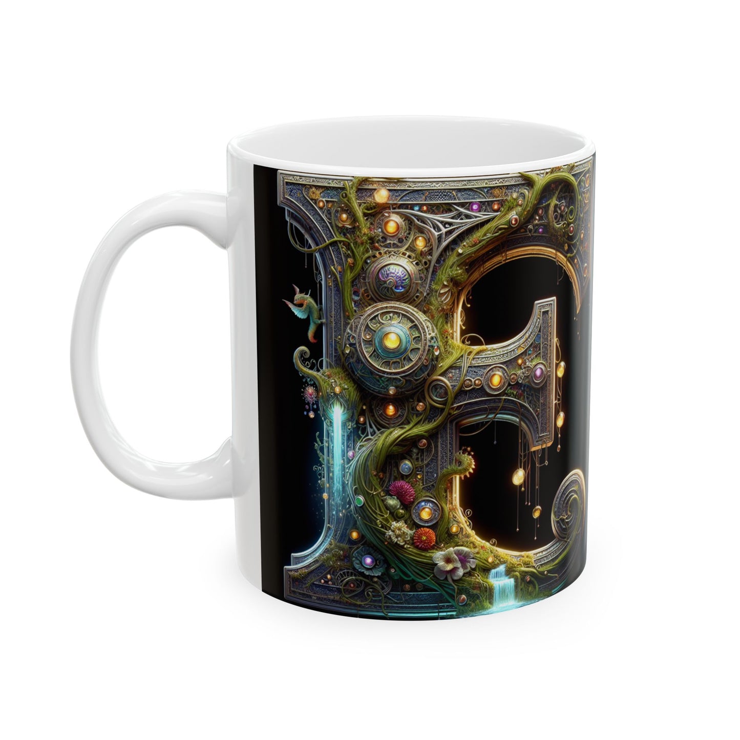 Mystical Fantasy Ceramic Mug - Enchanting Design for Coffee Lovers