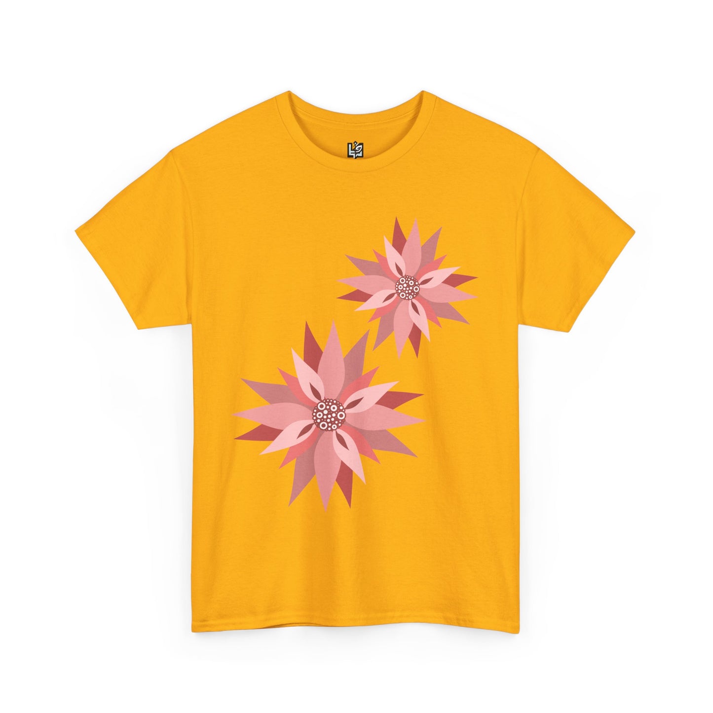 Floral Design Unisex Heavy Cotton Tee - Casual Comfort for Spring Celebrations